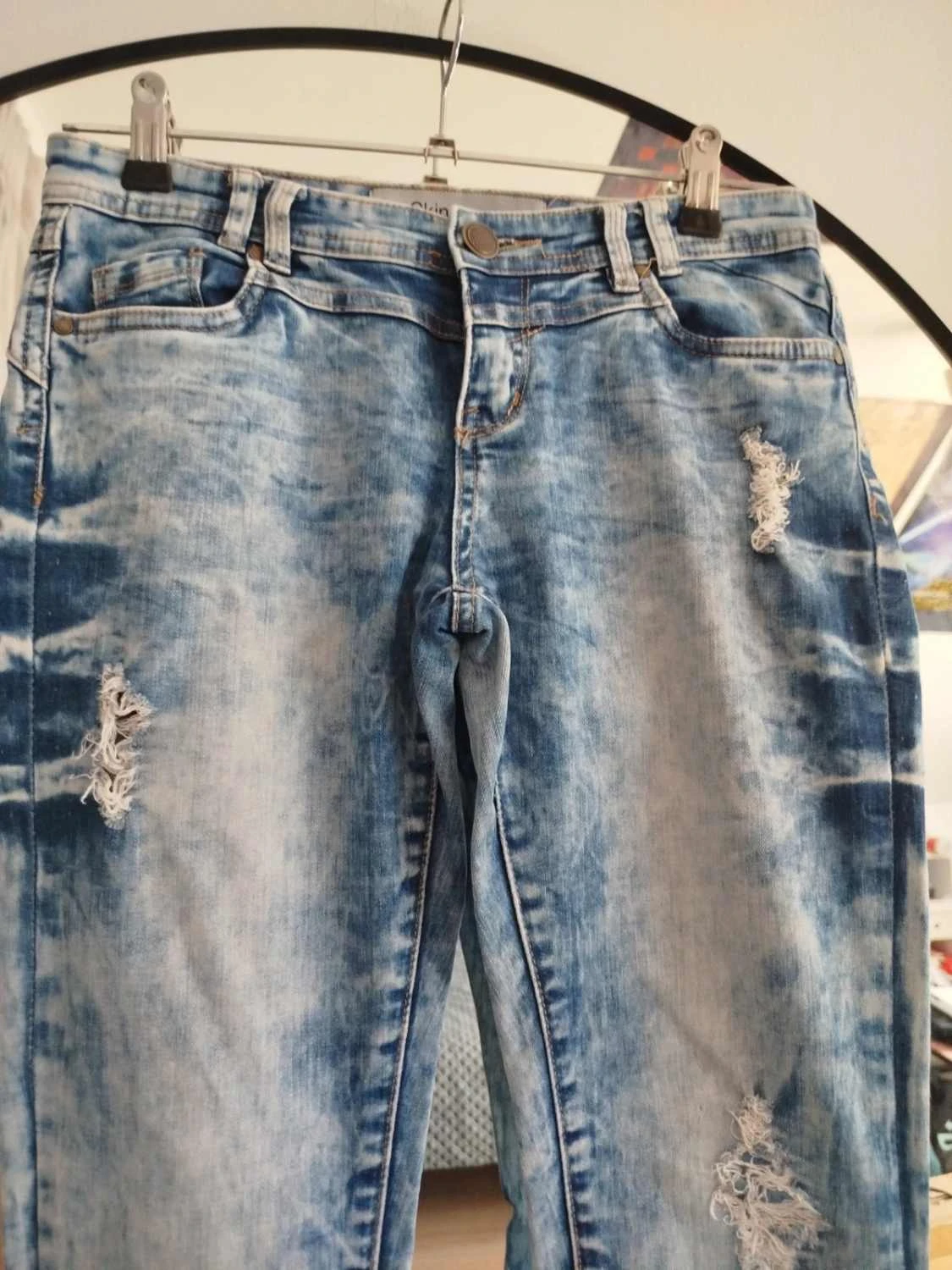 🌆Light blue skinny destroy effect jeans Women Size S / 36 – photo 6